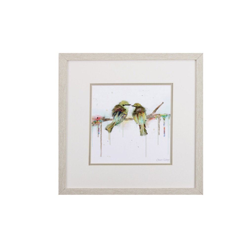 Set of Four Colorful Birds on Branches Wall Art — view 3
