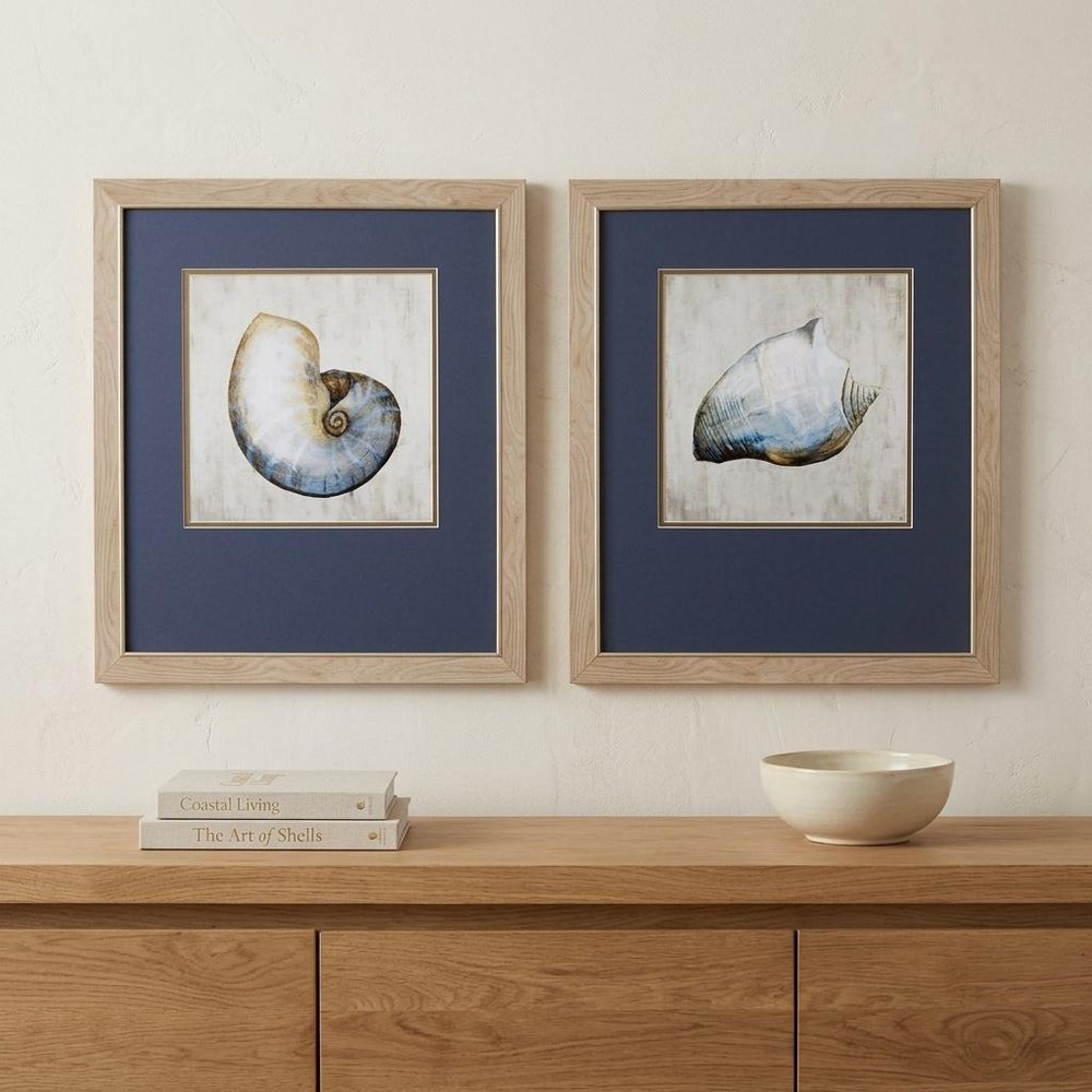 Set of Two Ocean Seashells Wall Art — view 5
