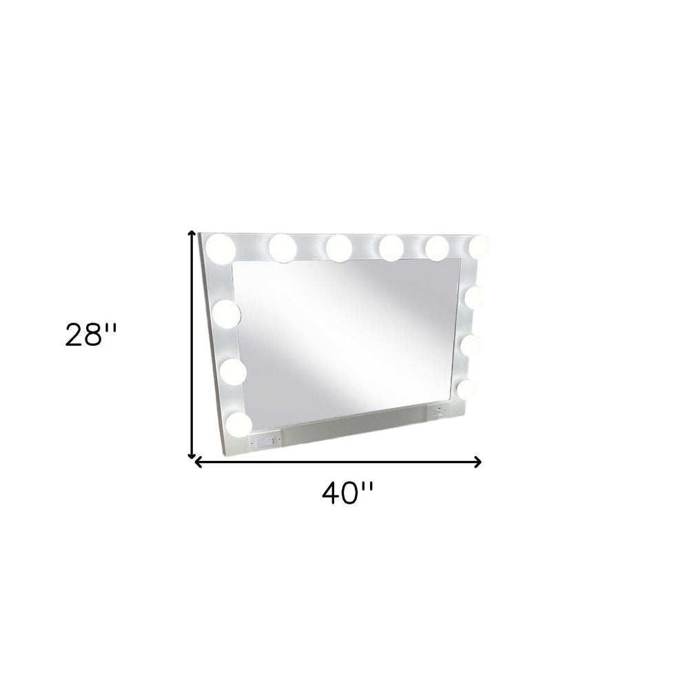 28" White Wood Framed Accent Mirror HomeRoots