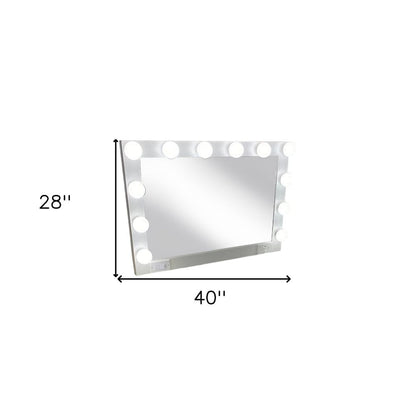 28" White Wood Framed Accent Mirror HomeRoots