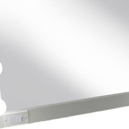 28" White Wood Framed Accent Mirror HomeRoots