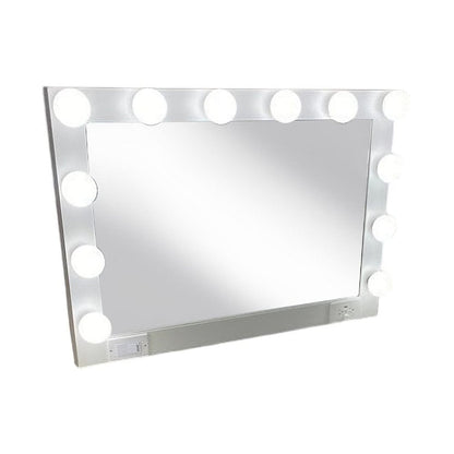 28" White Wood Framed Accent Mirror HomeRoots