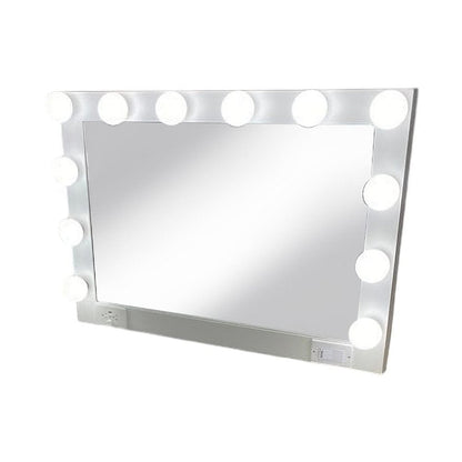 28" White Wood Framed Accent Mirror HomeRoots