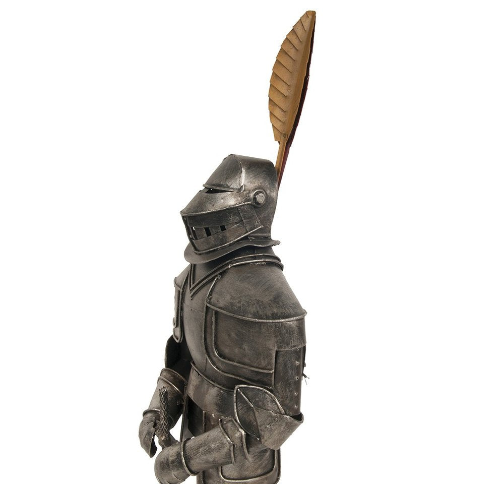 18" Gray Metal Hand Painted Figurine Tabletop Sculpture — view 8
