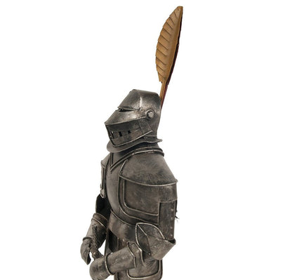 18" Gray Metal Hand Painted Figurine Tabletop Sculpture HomeRoots