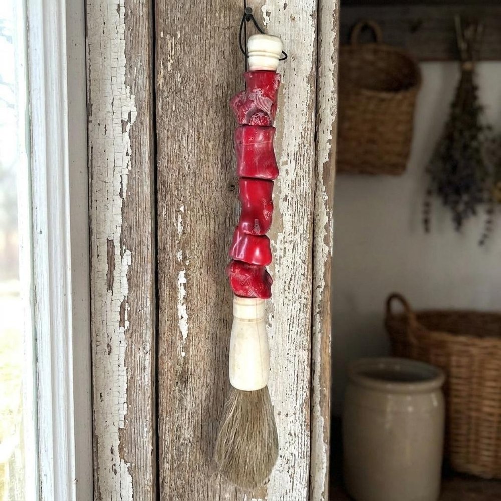 2" X 14" Red And Ivory Crystal Hanging Dimensional Sculpture — view 5