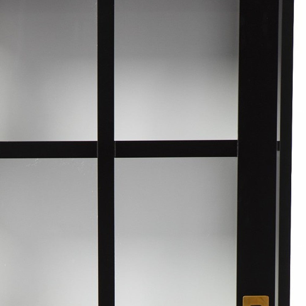 Dynasty Contemporary Black and White Tall Curio Cabinet