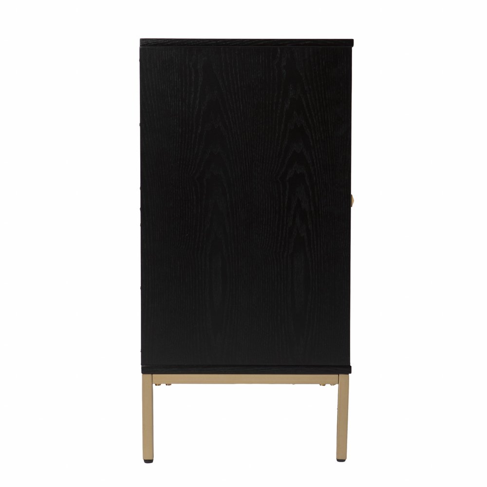 Black and Gold Harlequin Sideboard Storage Cabinet HomeRoots