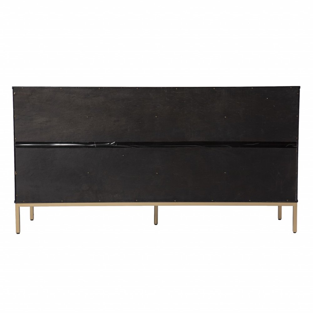 Black and Gold Harlequin Sideboard Storage Cabinet HomeRoots