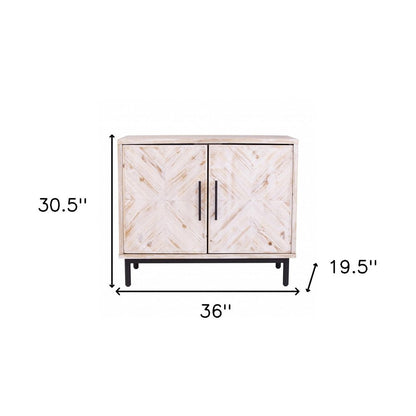 Modern Farmhouse Rustic Natural Accent Storage Cabinet HomeRoots