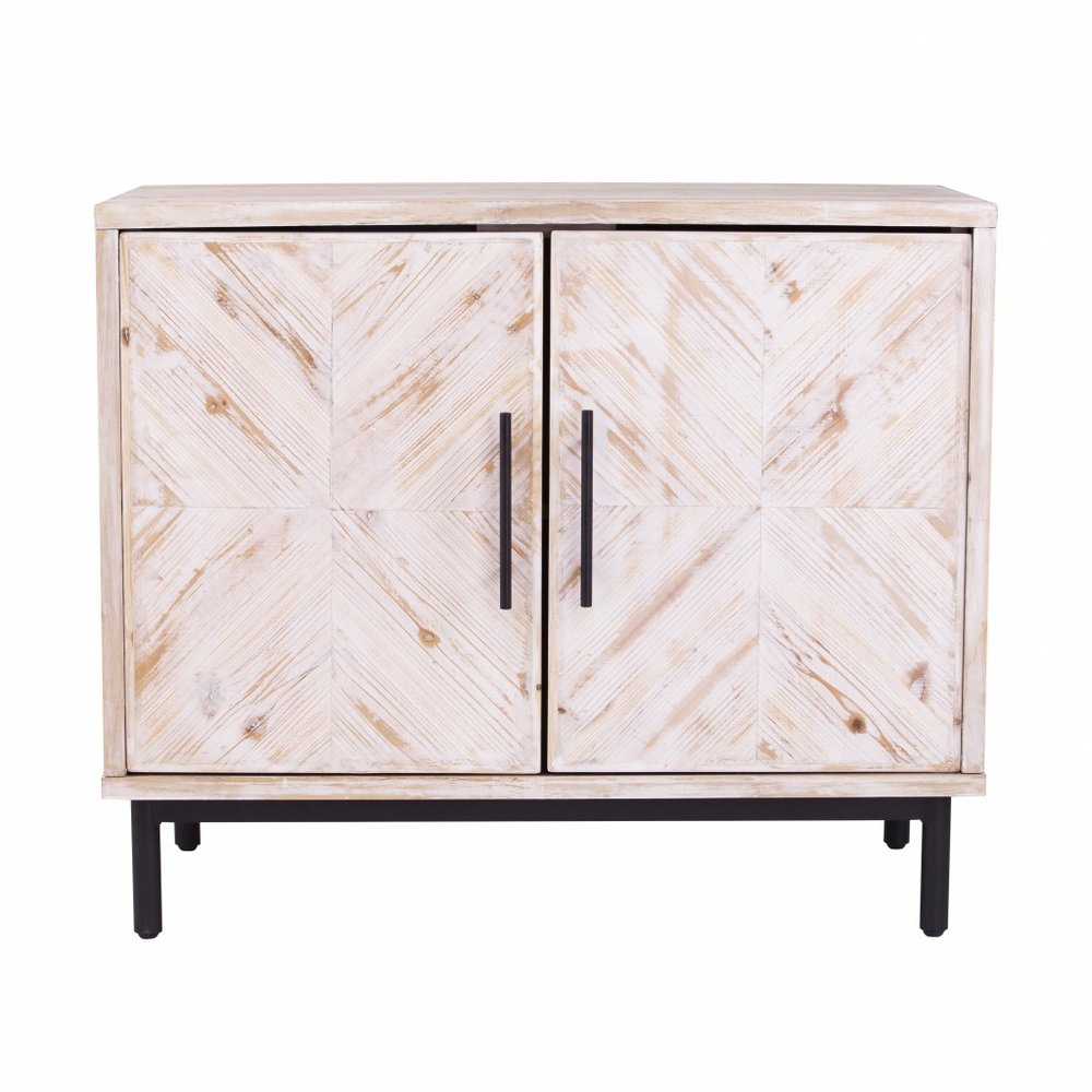 Modern Farmhouse Rustic Natural Accent Storage Cabinet HomeRoots