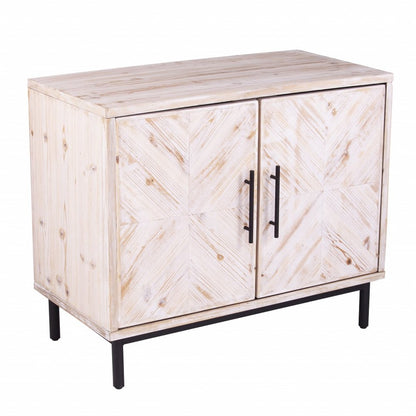Modern Farmhouse Rustic Natural Accent Storage Cabinet HomeRoots