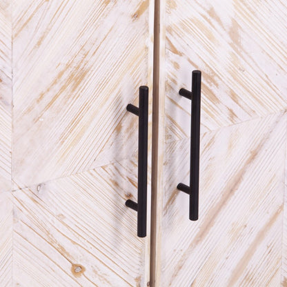 Modern Farmhouse Rustic Natural Accent Storage Cabinet HomeRoots