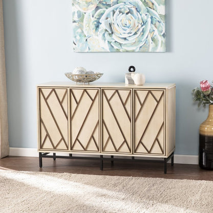 Champagne Deco Buffet Storage Cabinet HomeRoots