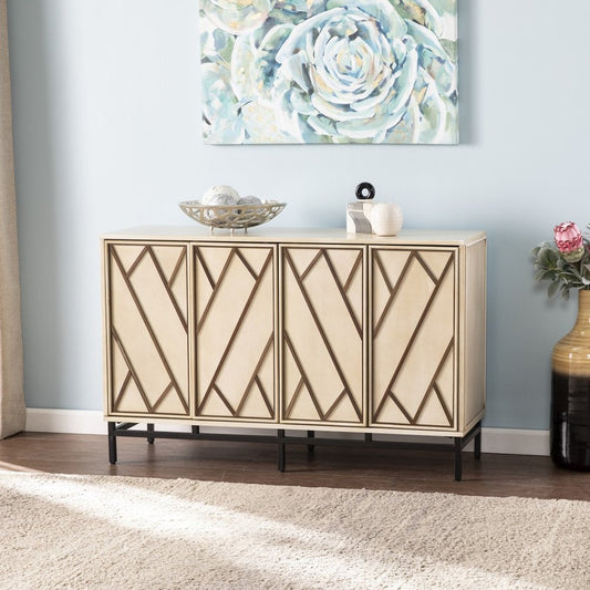 Champagne Deco Buffet Storage Cabinet HomeRoots