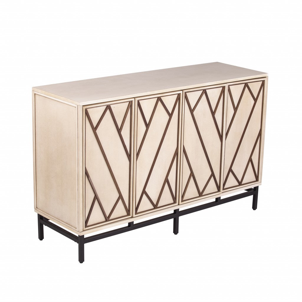 Champagne Deco Buffet Storage Cabinet