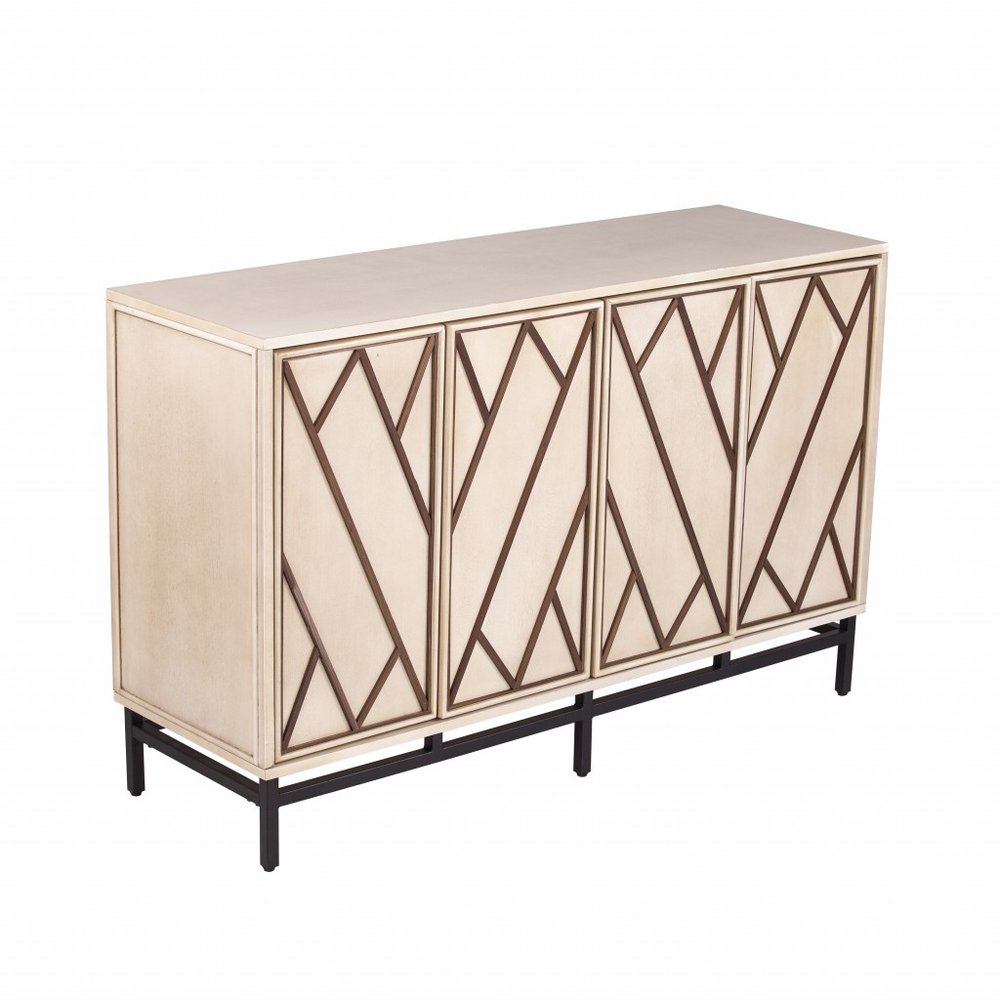 Champagne Deco Buffet Storage Cabinet HomeRoots