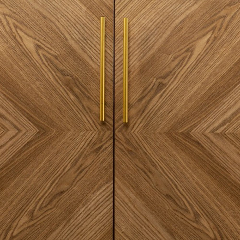 Retro Gold Natural and Faux Marble Wine Cabinet — view 11
