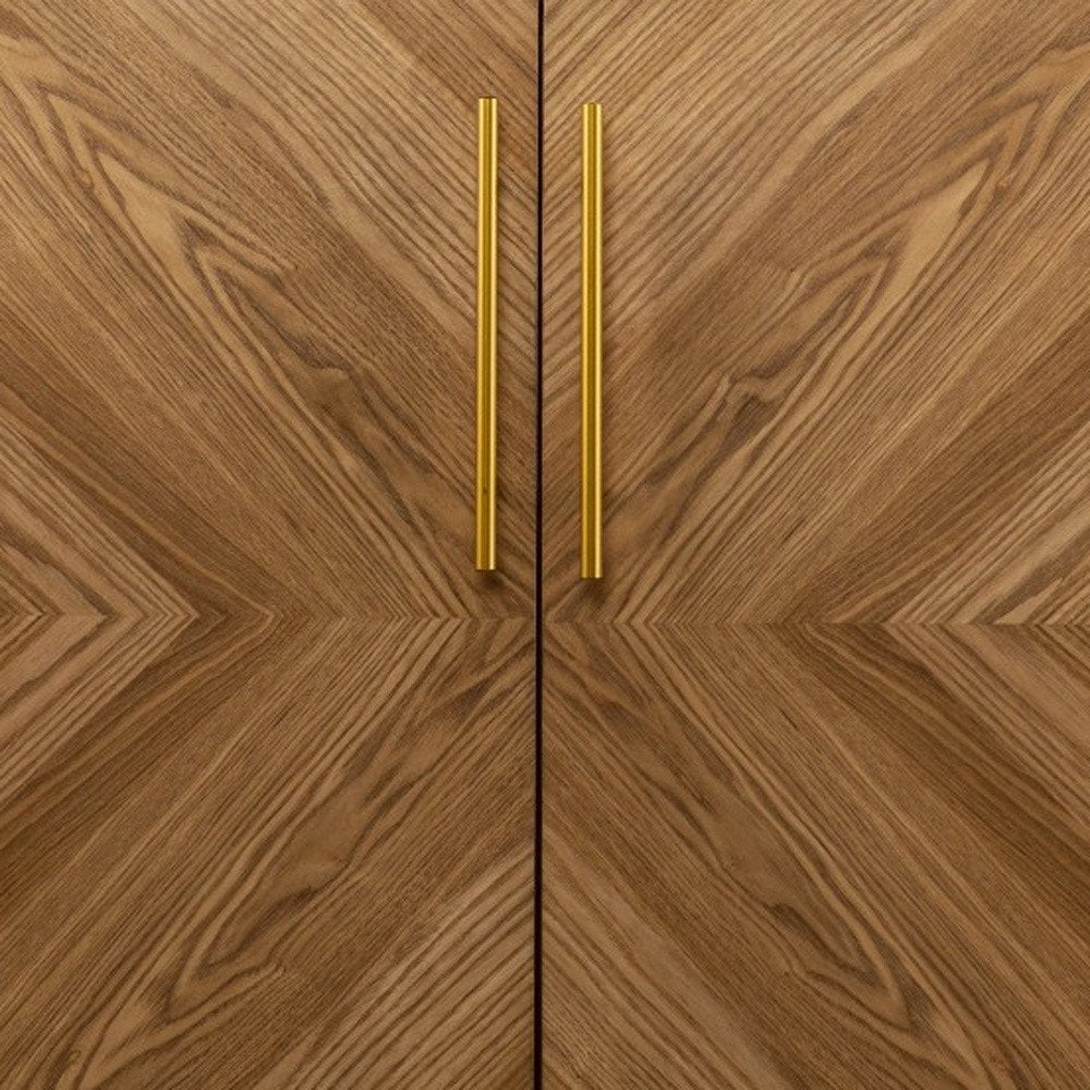 Retro Gold Natural and Faux Marble Wine Cabinet — view 13