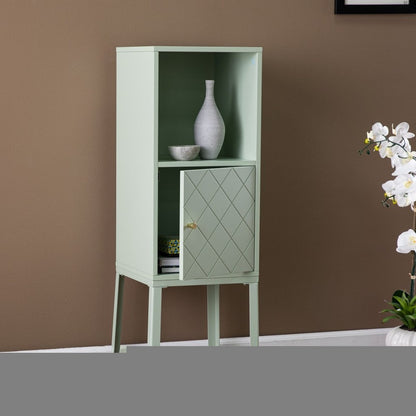Pale Green Crosshatch Accent Storage Cabinet HomeRoots