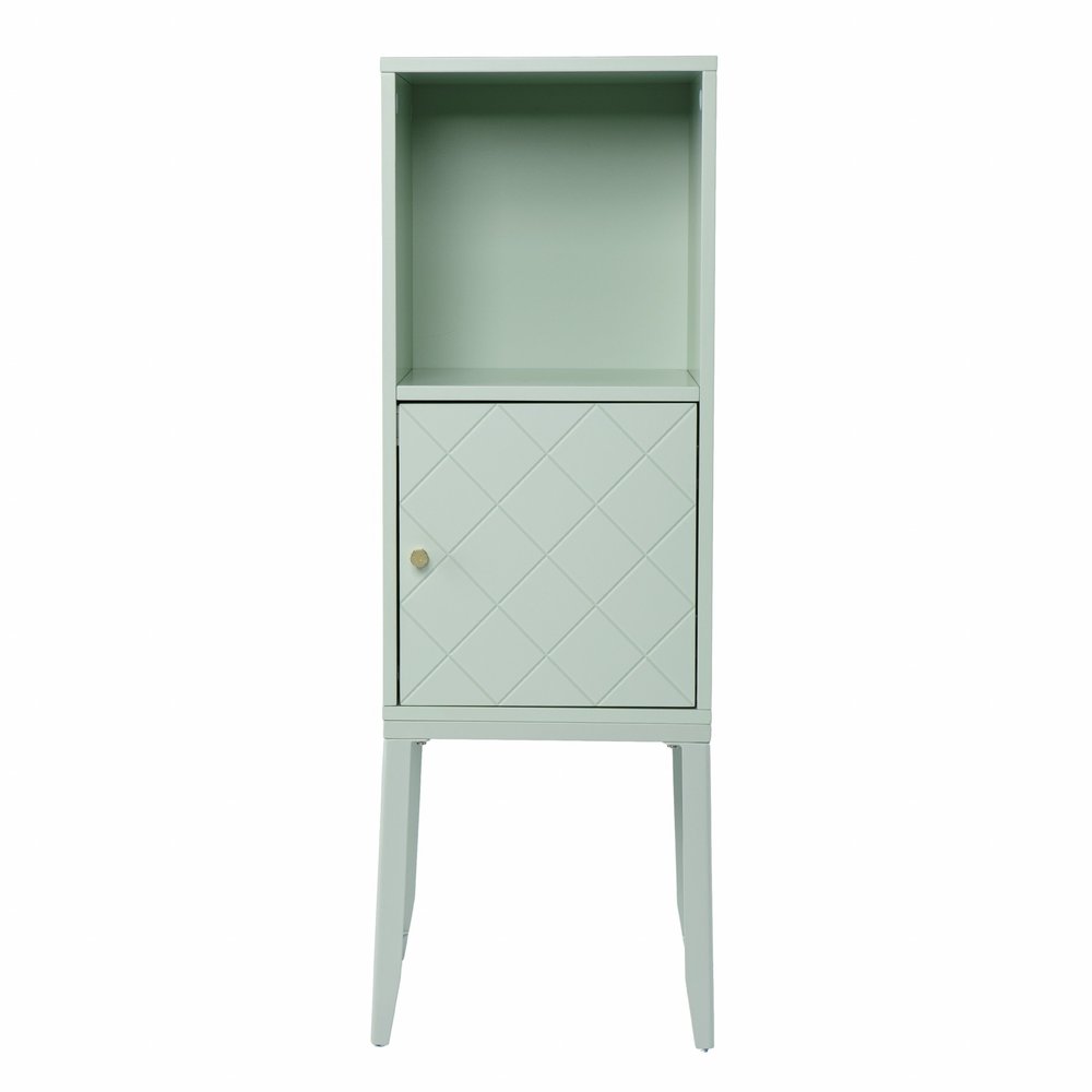Pale Green Crosshatch Accent Storage Cabinet HomeRoots