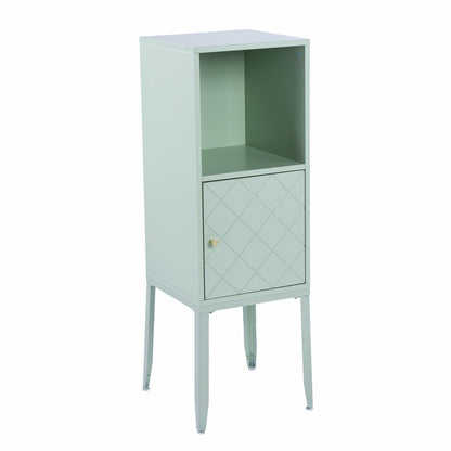 Pale Green Crosshatch Accent Storage Cabinet HomeRoots