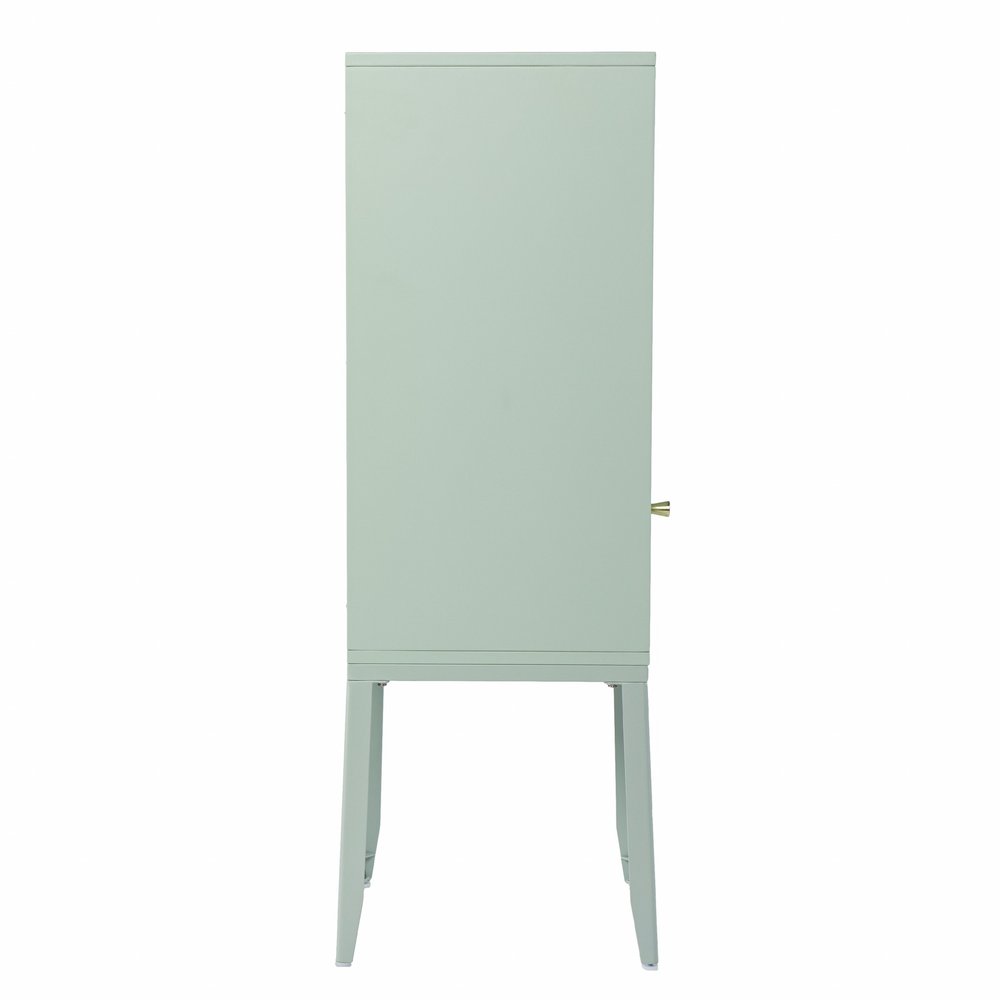 Pale Green Crosshatch Accent Storage Cabinet HomeRoots