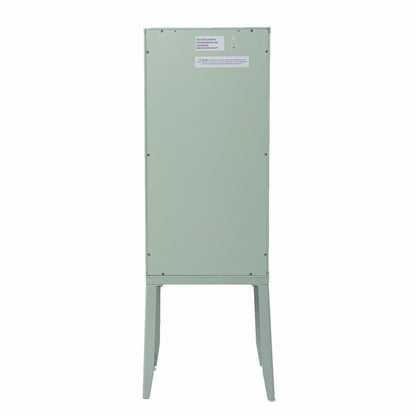 Pale Green Crosshatch Accent Storage Cabinet HomeRoots