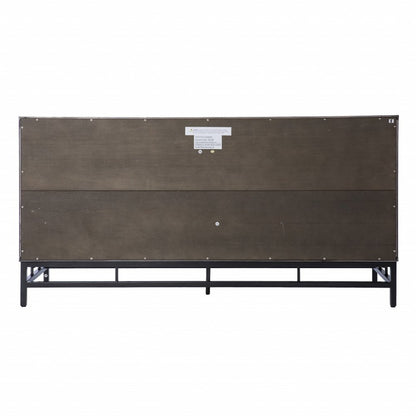 Contemporary Grid Lines Three Door Accent Cabinet HomeRoots