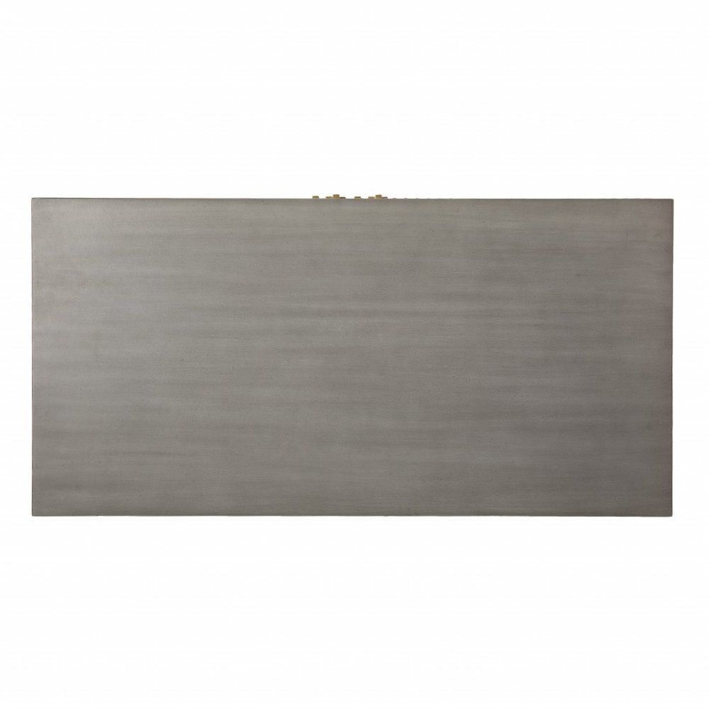 32" Gray Solid Wood Sideboard with Two Doors HomeRoots