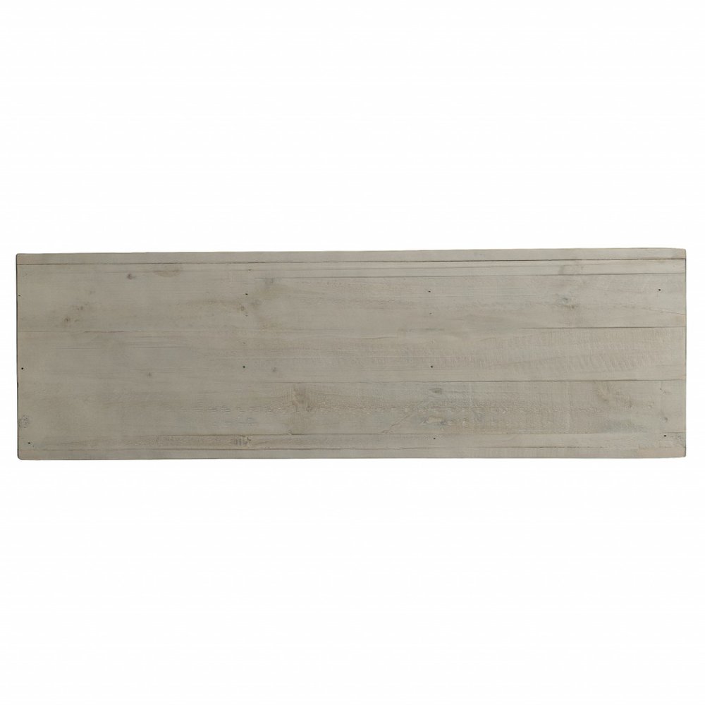40" White Carved Geometric Sideboard with Two Doors HomeRoots