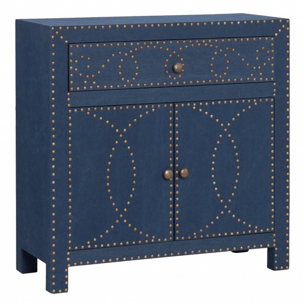 28" Blue Wood Server HomeRoots
