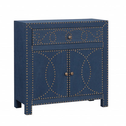 28" Blue Wood Server HomeRoots