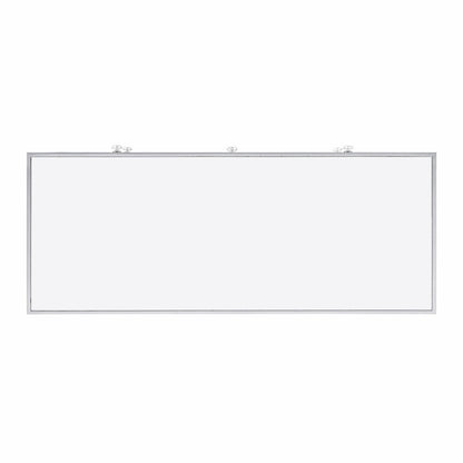 40" Silver Glass Three Drawer Sideboard with Three Doors