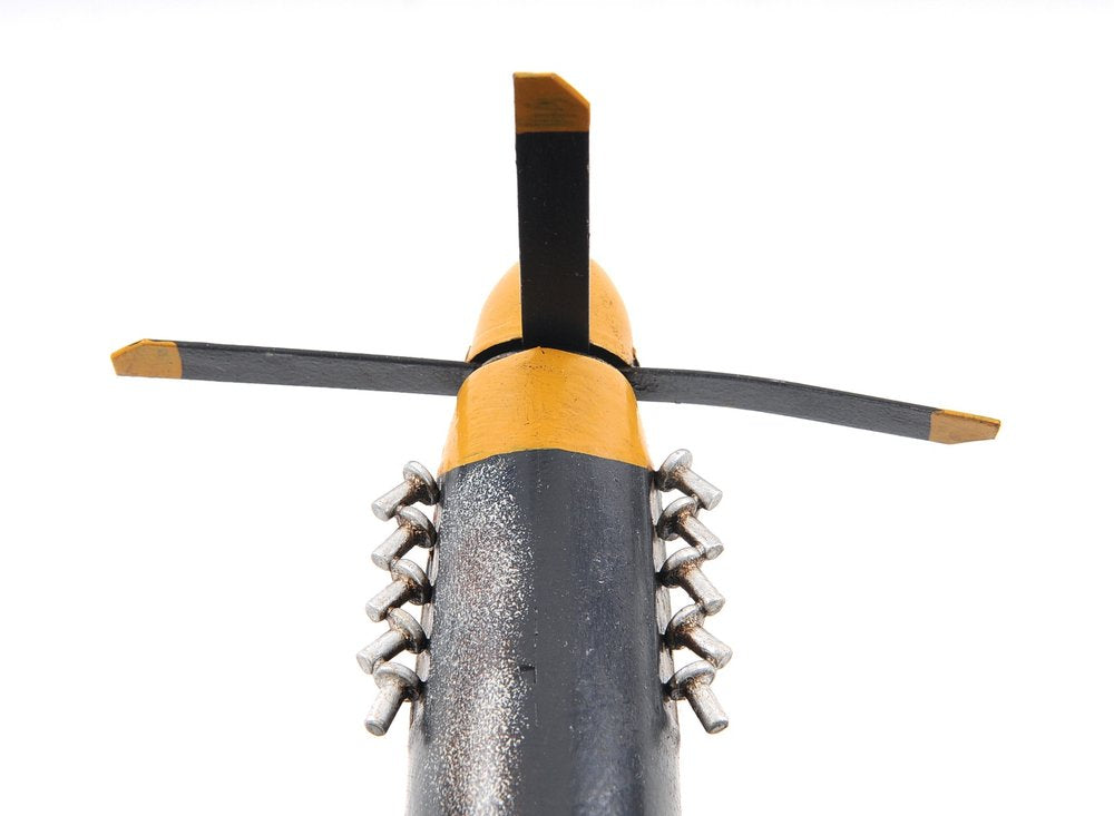 6" Grey Mustang Metal Hand Painted Decorative Airplane HomeRoots