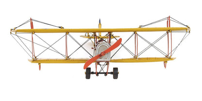 4" Yellow Metal Hand Painted Model Airplane Tabletop Sculpture HomeRoots