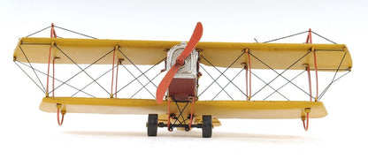 4" Yellow Metal Hand Painted Model Airplane Tabletop Sculpture HomeRoots