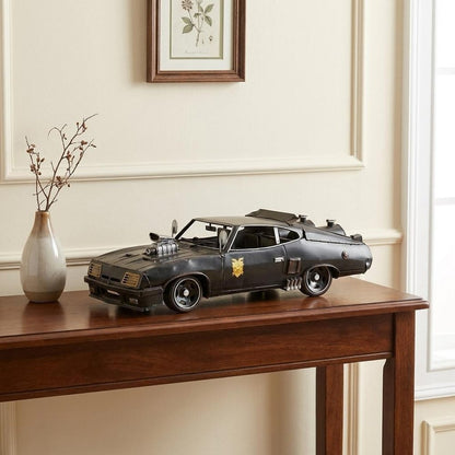 4" Gray Metal Hand Painted Model Car Tabletop Sculpture HomeRoots