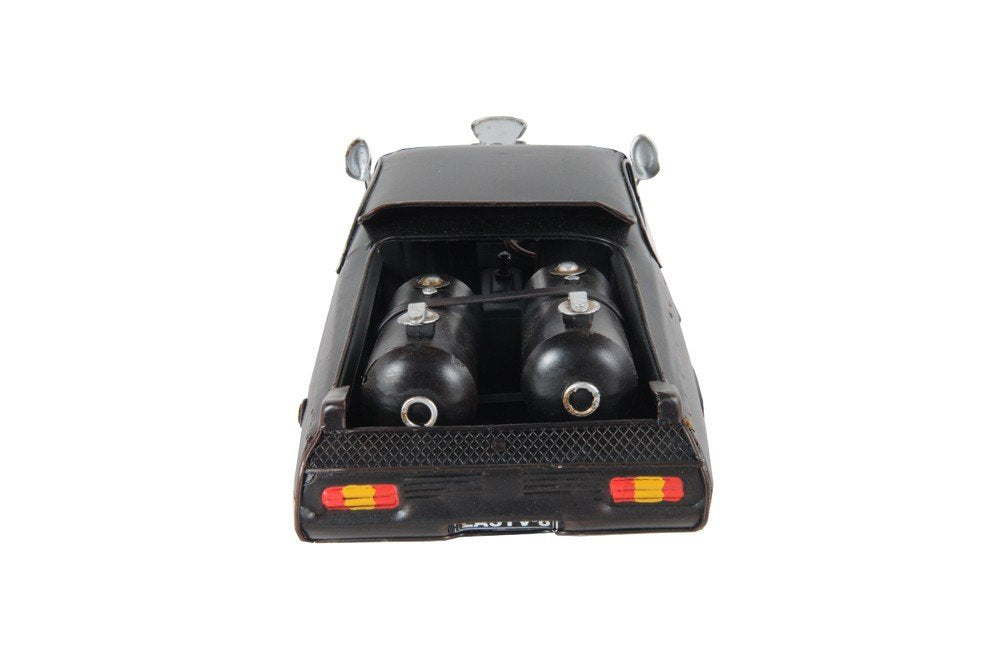 4" Gray Metal Hand Painted Model Car Tabletop Sculpture — view 4