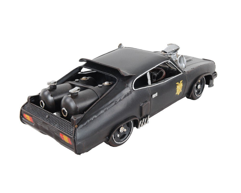 4" Gray Metal Hand Painted Model Car Tabletop Sculpture — view 6