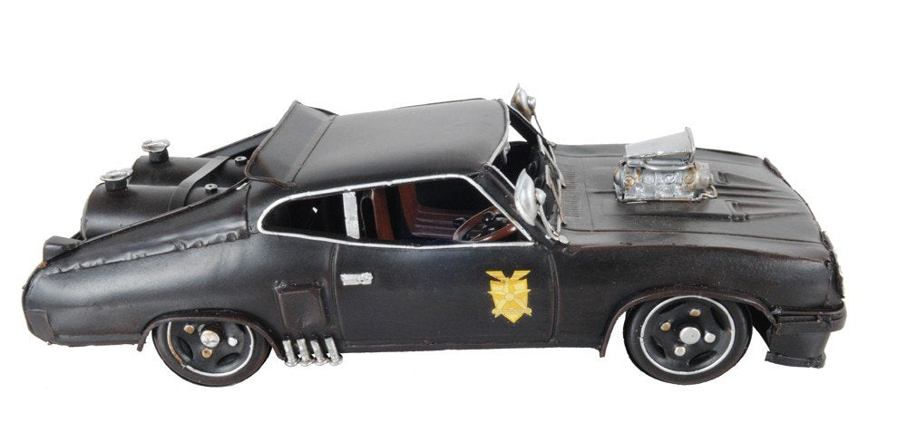 4" Gray Metal Hand Painted Model Car Tabletop Sculpture — view 7