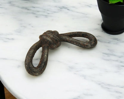 6" Gray Rustic Cast Iron Knot Tabletop Sculpture HomeRoots