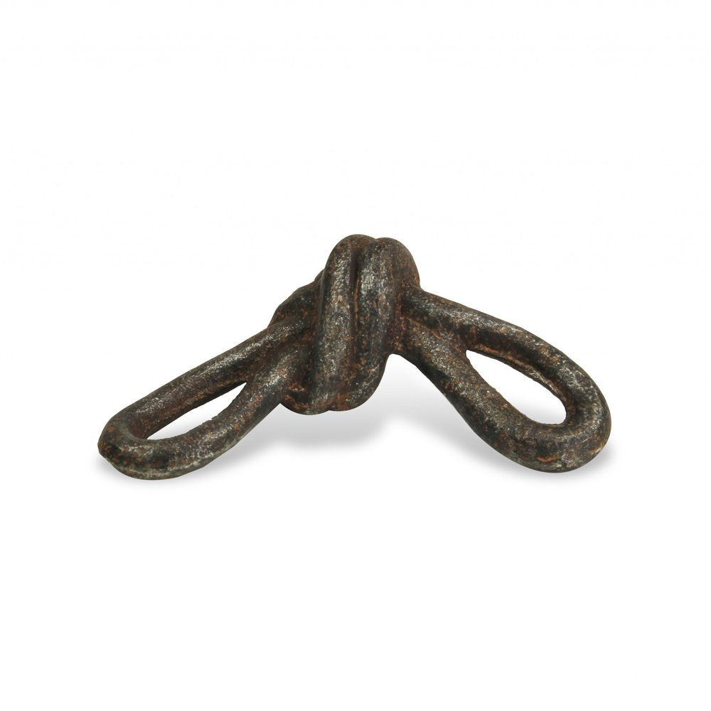 6" Gray Rustic Cast Iron Knot Tabletop Sculpture HomeRoots