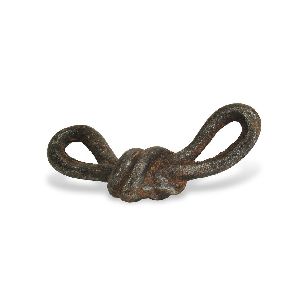 6" Gray Rustic Cast Iron Knot Tabletop Sculpture HomeRoots