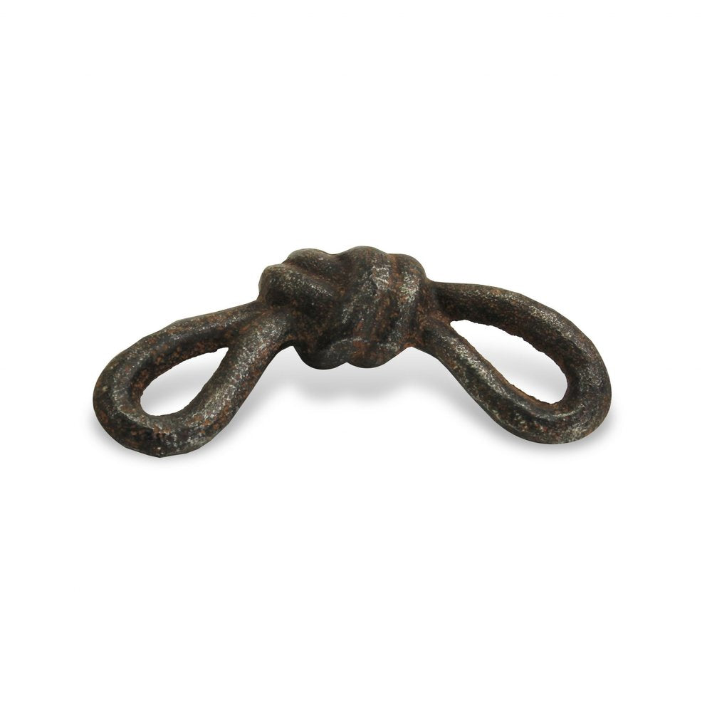 6" Gray Rustic Cast Iron Knot Tabletop Sculpture HomeRoots