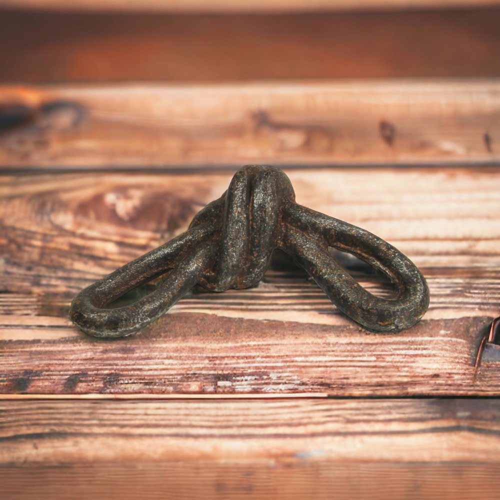 6" Gray Rustic Cast Iron Knot Tabletop Sculpture HomeRoots