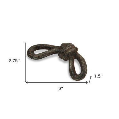 6" Gray Rustic Cast Iron Knot Tabletop Sculpture HomeRoots