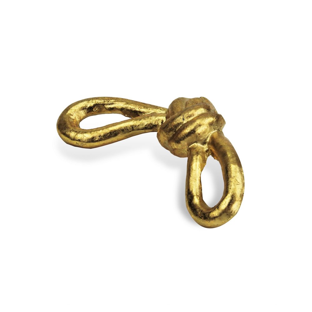 6" Gold Rustic Cast Iron Knot Tabletop Sculpture — view 1