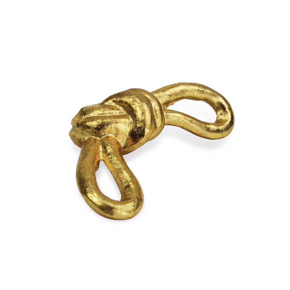 6" Gold Rustic Cast Iron Knot Tabletop Sculpture HomeRoots