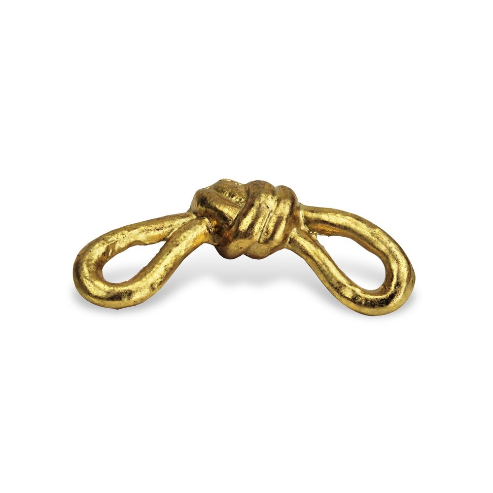 6" Gold Rustic Cast Iron Knot Tabletop Sculpture — view 3